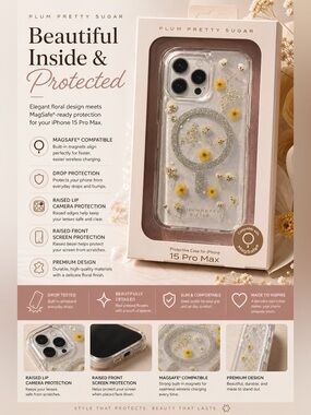 Plum Pretty Sugar Protective case for iPhone 15 Pro max